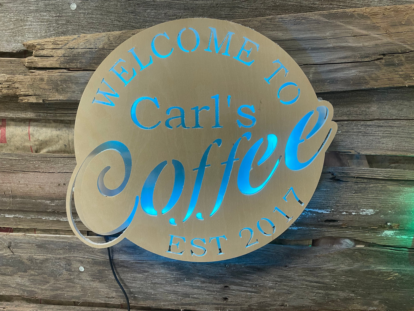 Personalized Coffee LED Sign