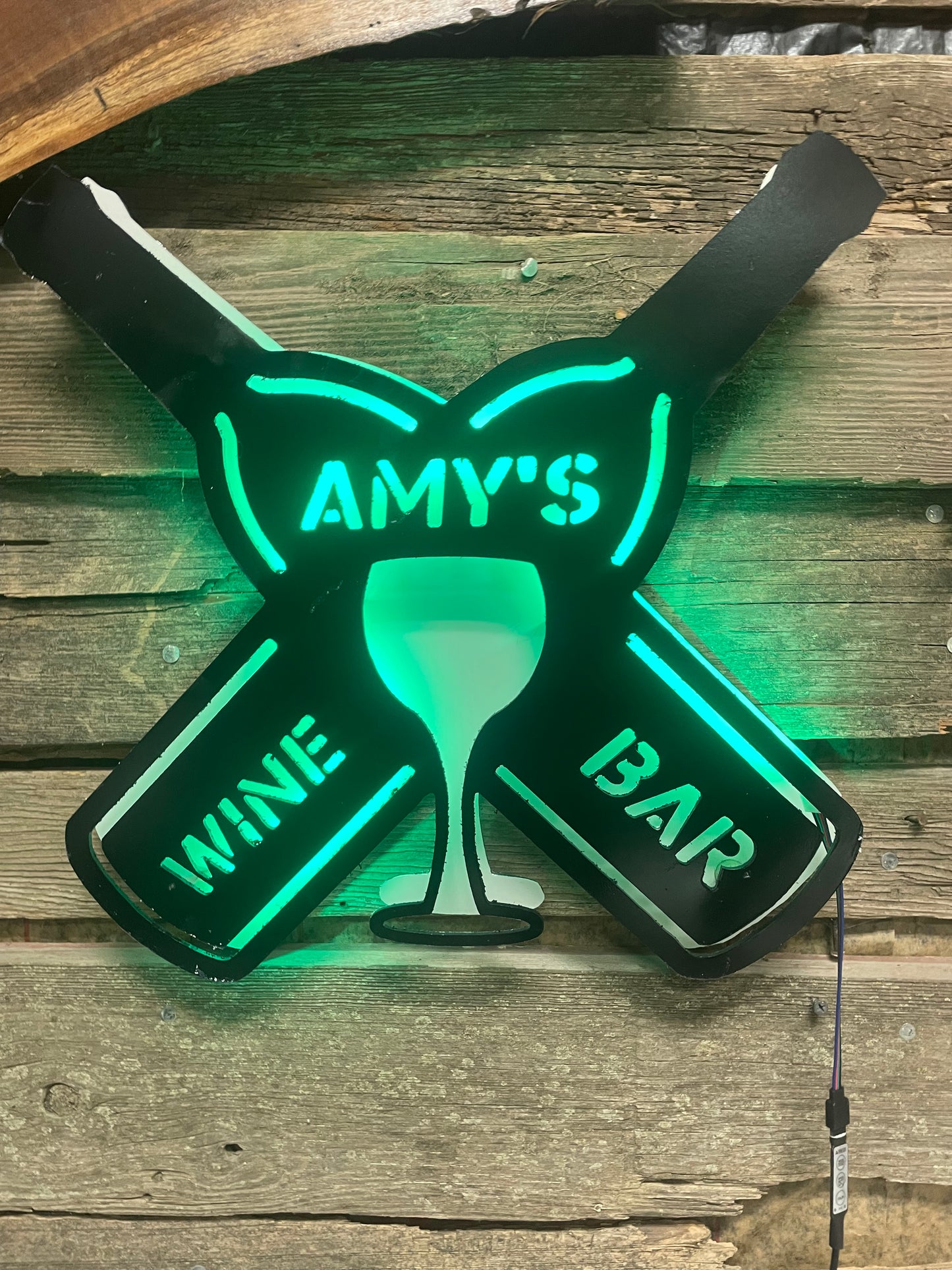 Metal Wine Bar Sign