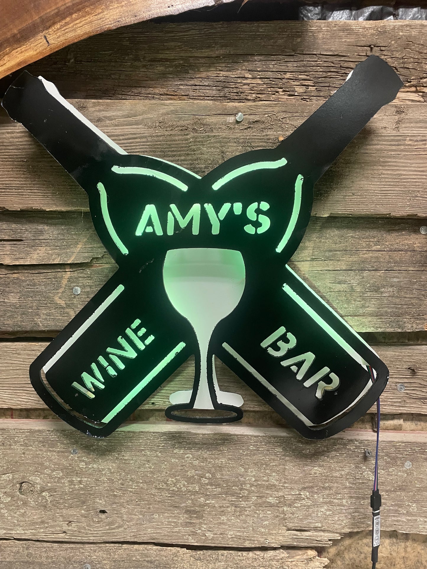 Metal Wine Bar Sign