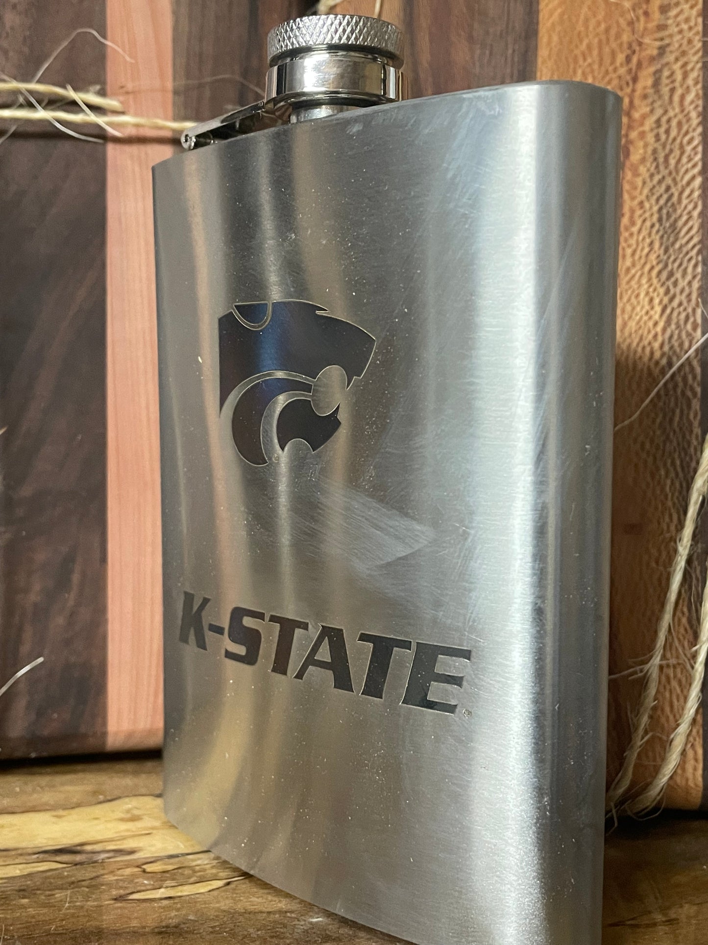 K-State Power Cat Shiny Flask