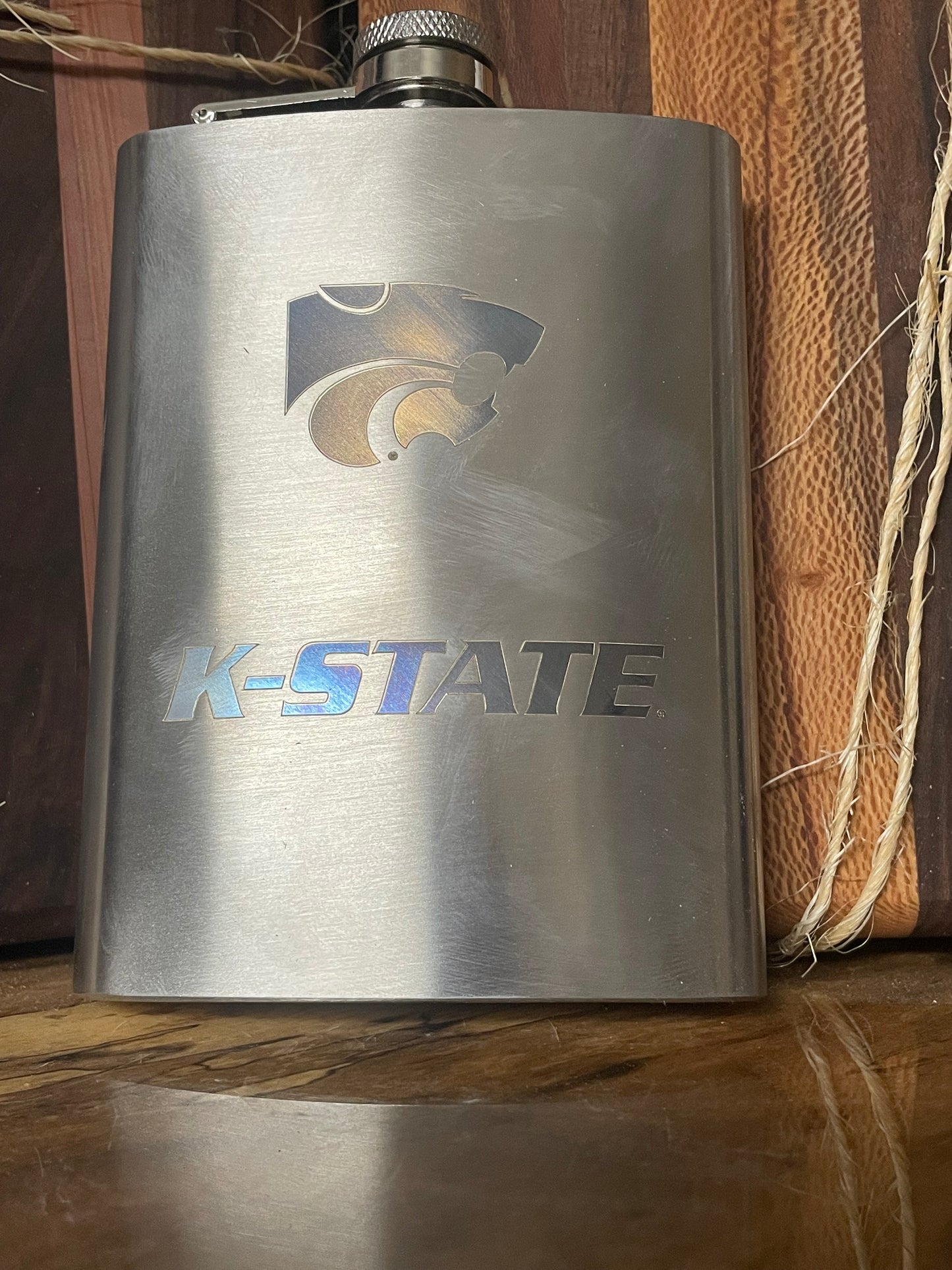 K-State Power Cat Shiny Flask