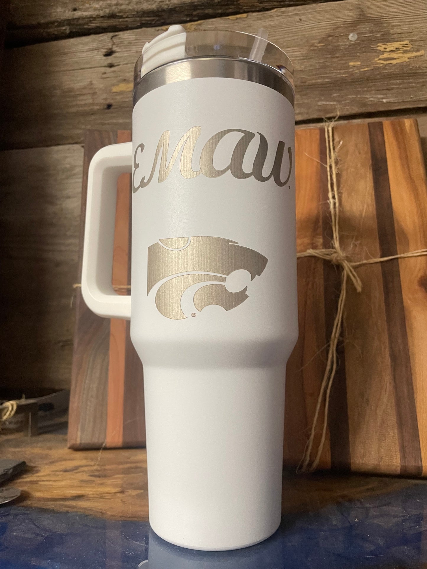 40 oz EMAW with Power Cat Tumbler