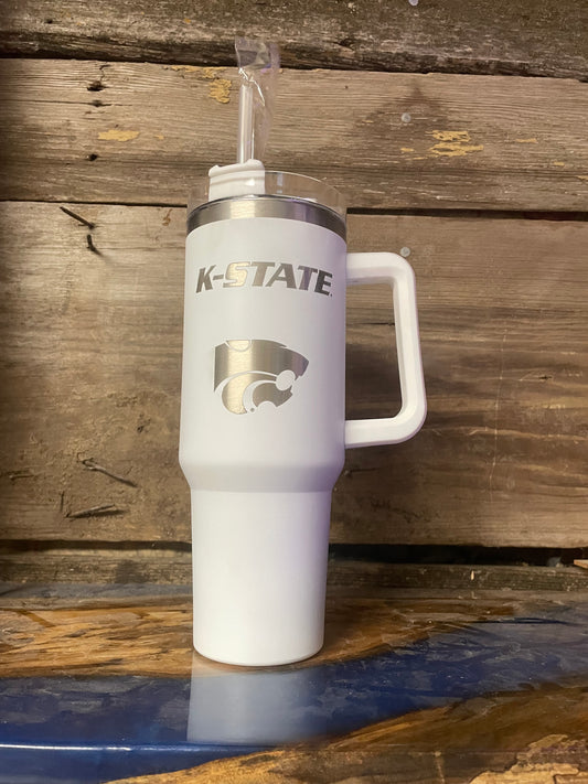 40 oz K-State with Power Cat Tumbler