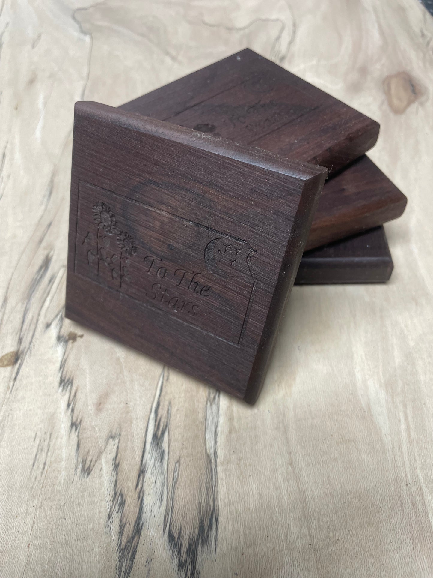 "To The Stars" Wood Coasters (Set of 4)