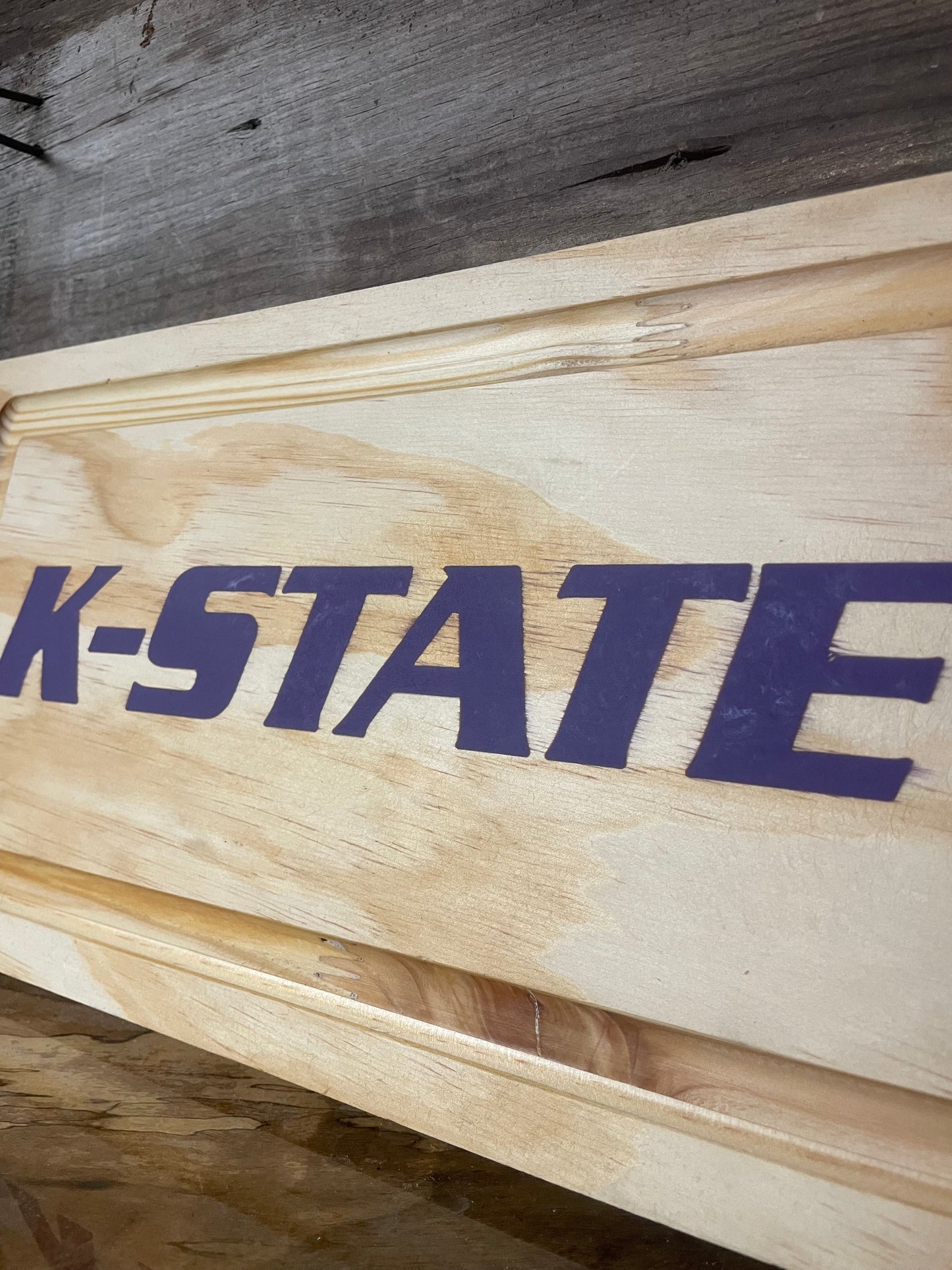 Kansas Shape with Epoxy K-State Cutting Board