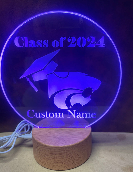 K-State Graduation LED Light up Acrylic Sign