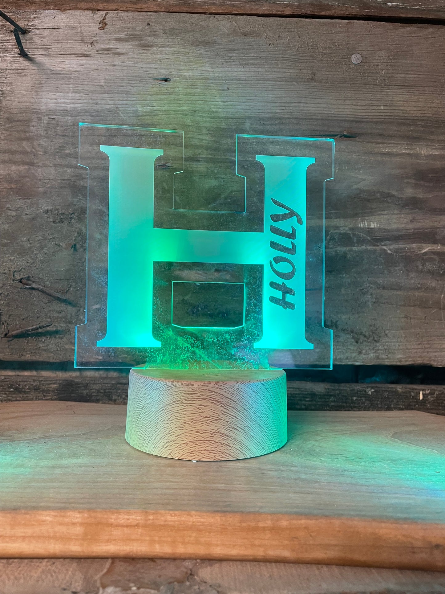 Custom Single letter LED Acrylic Sign