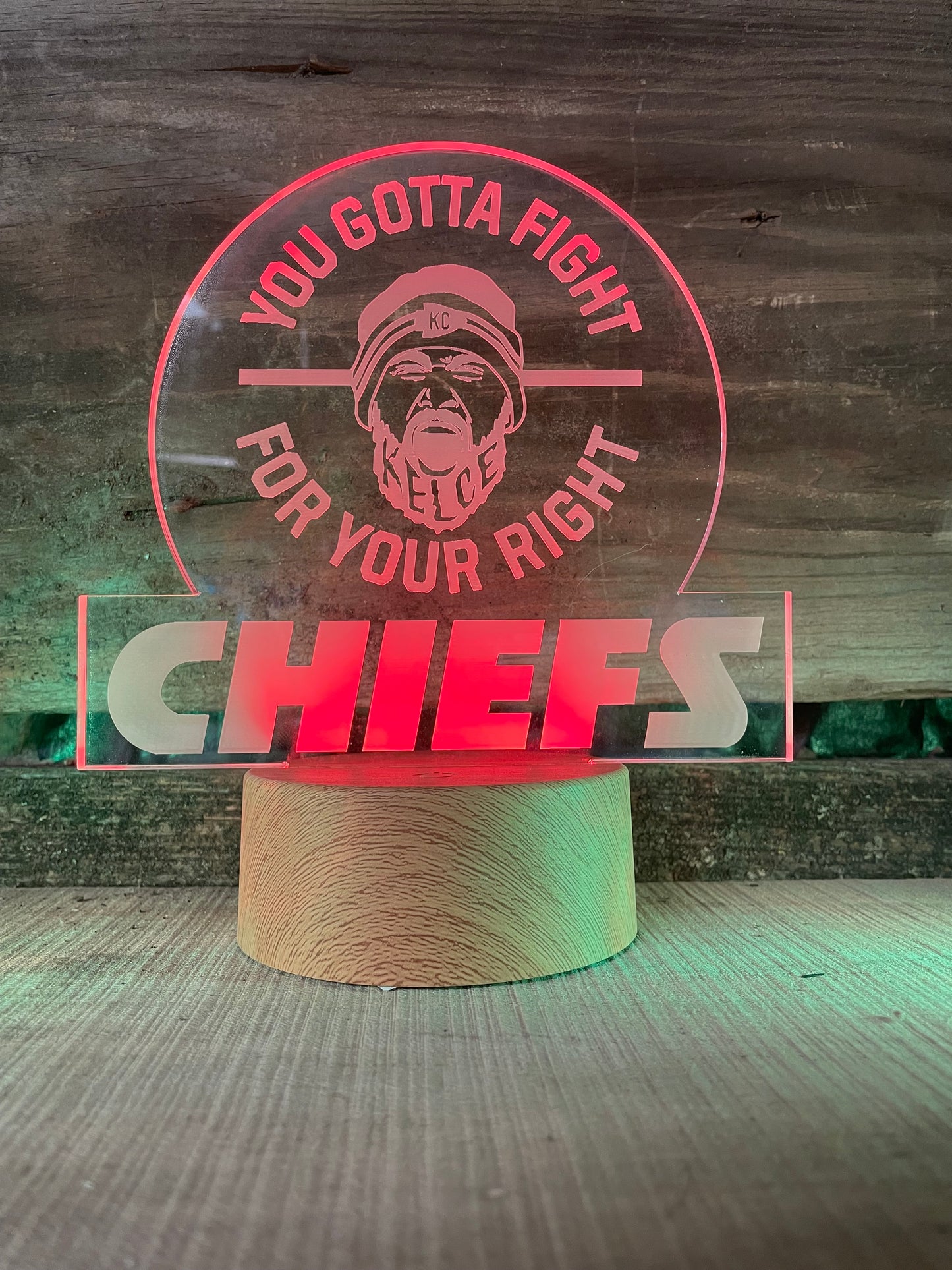 Chiefs LED Light up Acrylic Light