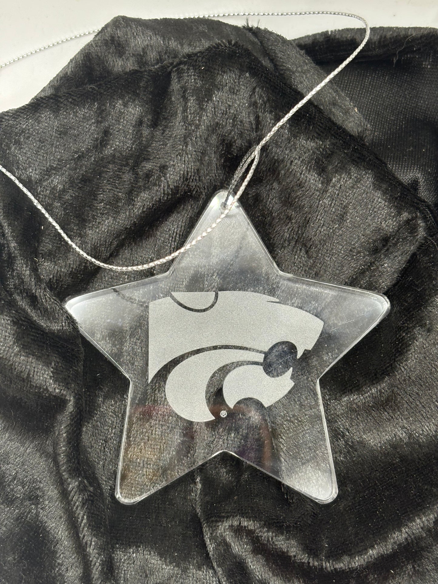 K- State Glass Ornament 3.5 inch