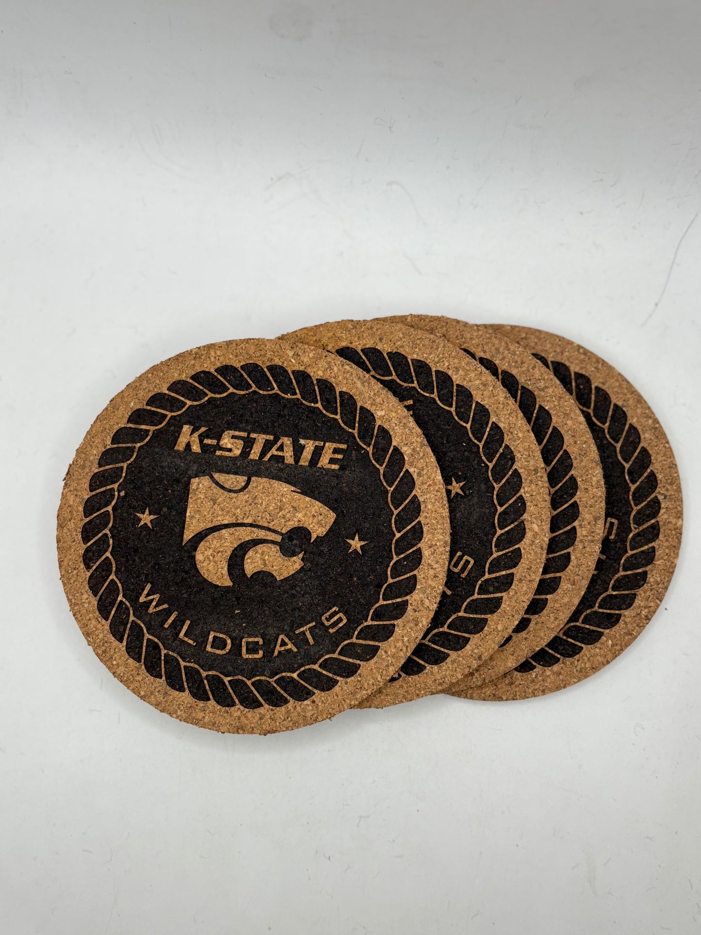 K- State Cork Coasters Set of 4
