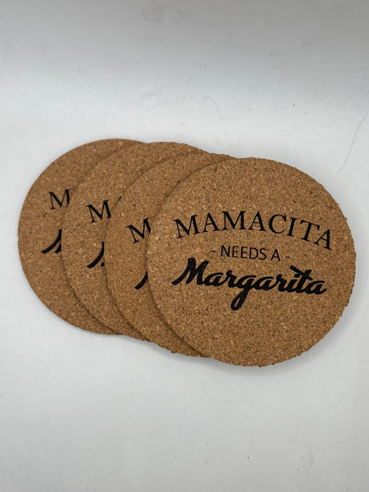 MOM Themed Cork Coaster Set of 4