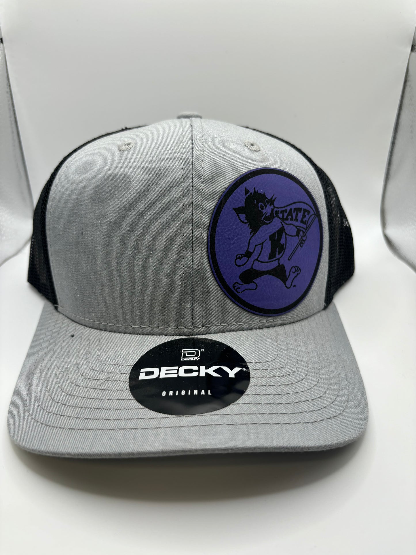 Willie Grey/Black 6 Panel Hat Round Logo