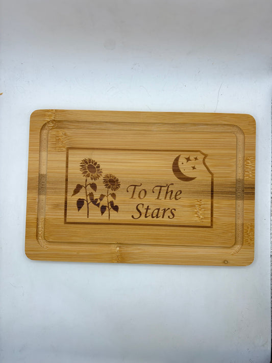 Kansas Theme Bamboo 9x6 inch cutting Boards