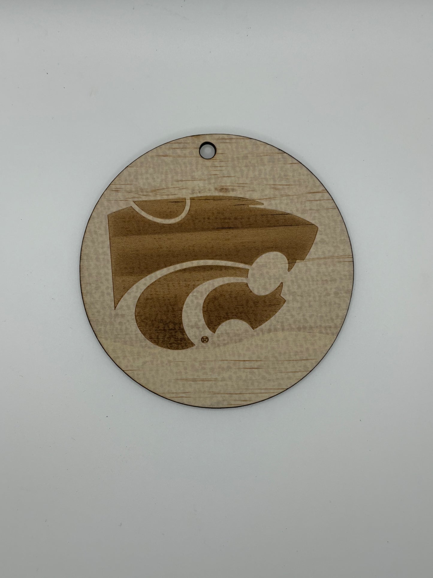 K- State Wood Ornament 4 inch