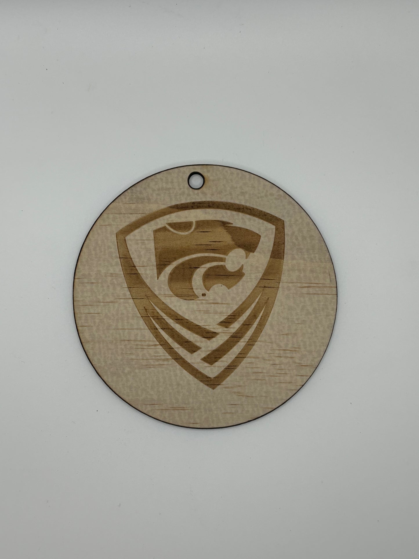 K- State Wood Ornament 4 inch