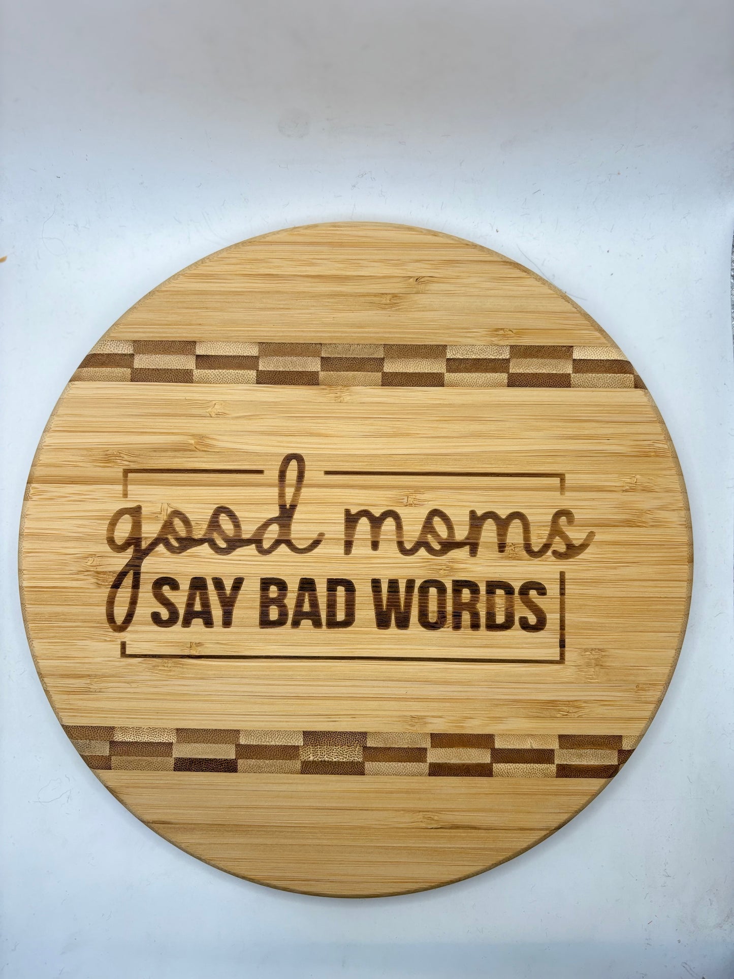 Mothers Day 9.75 inch round cutting board