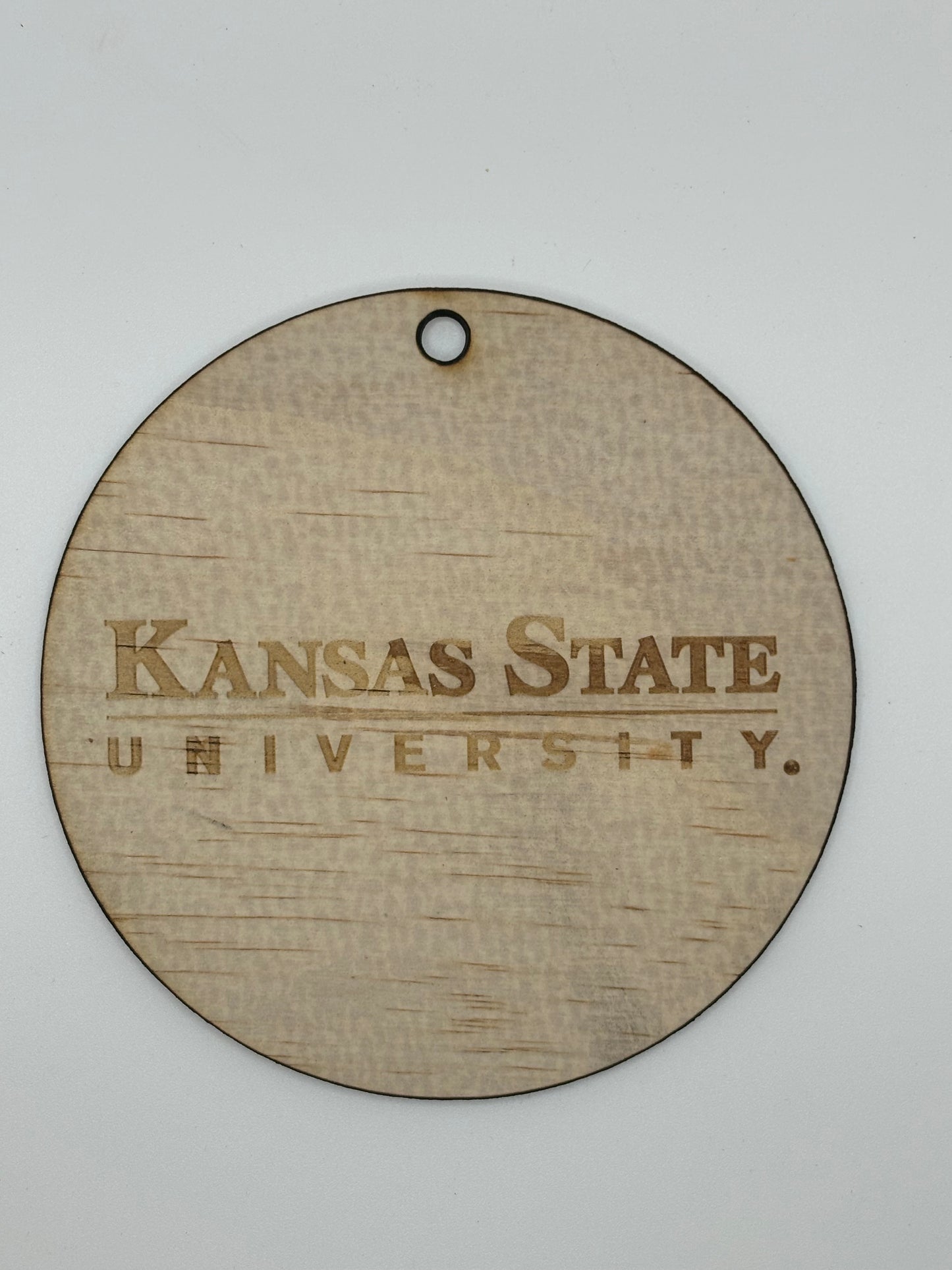 K- State Wood Ornament 4 inch