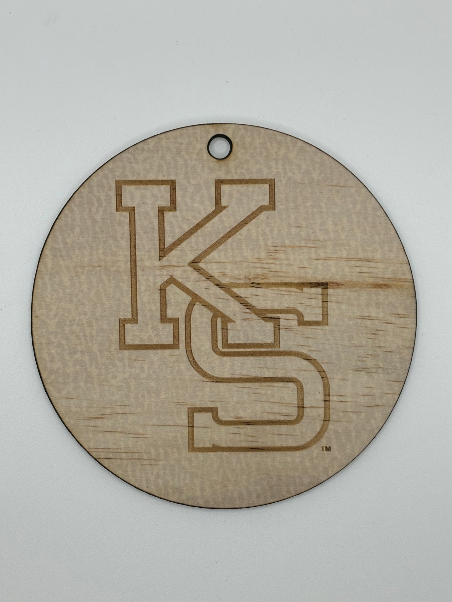 K- State Wood Ornament 4 inch