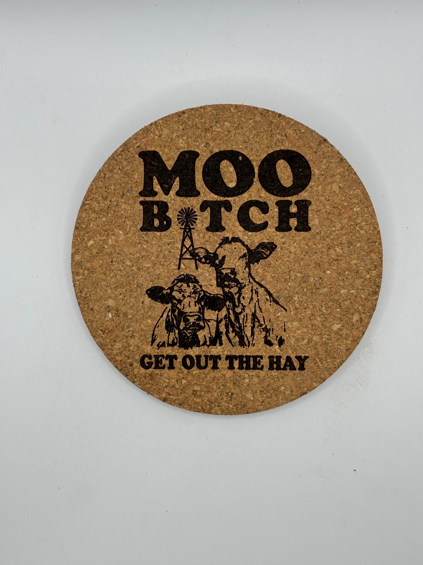 Moo Bitch Cork Coasters (Set of 4)