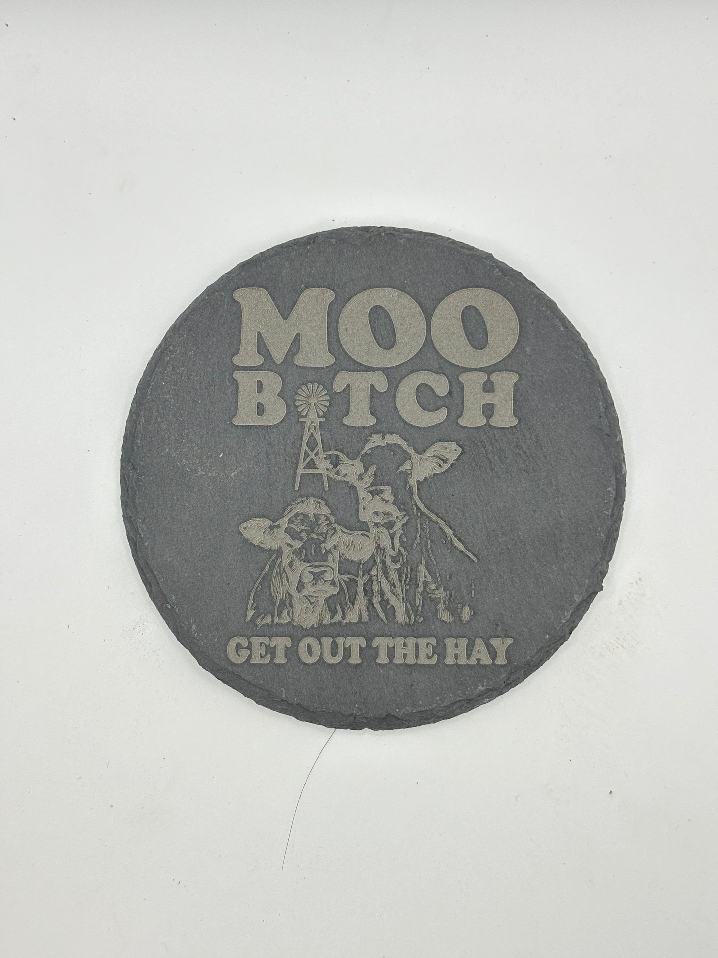 Moo Bitch Slate Coasters (Set of 4)