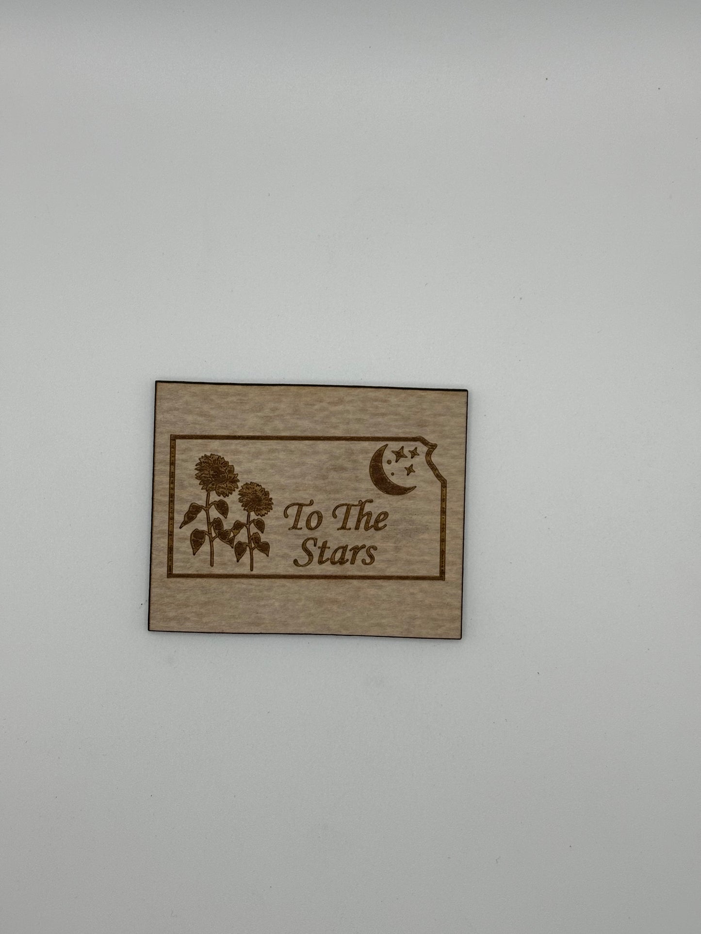 Kansas Themed Wood Magnet