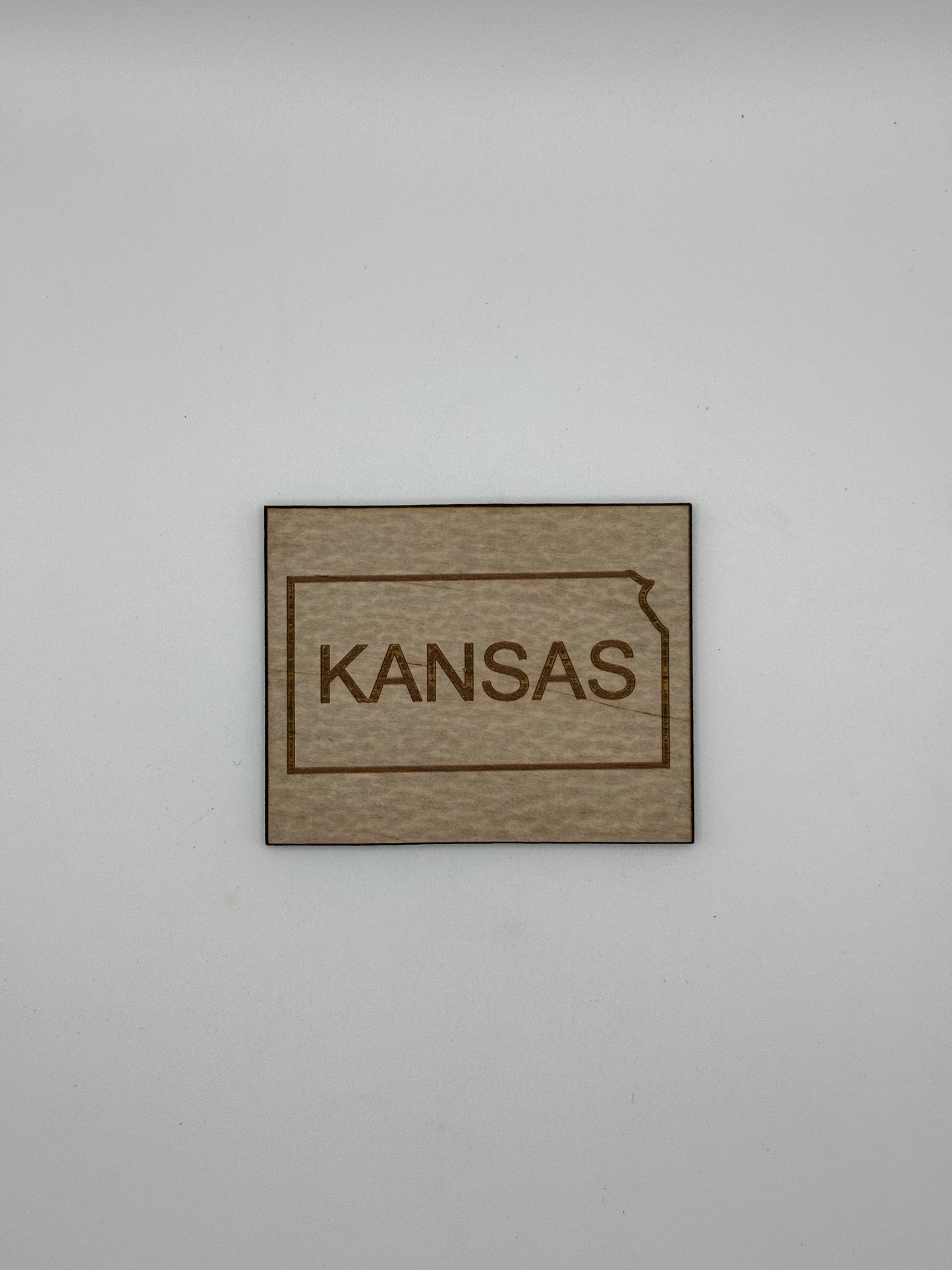 Kansas Themed Wood Magnet