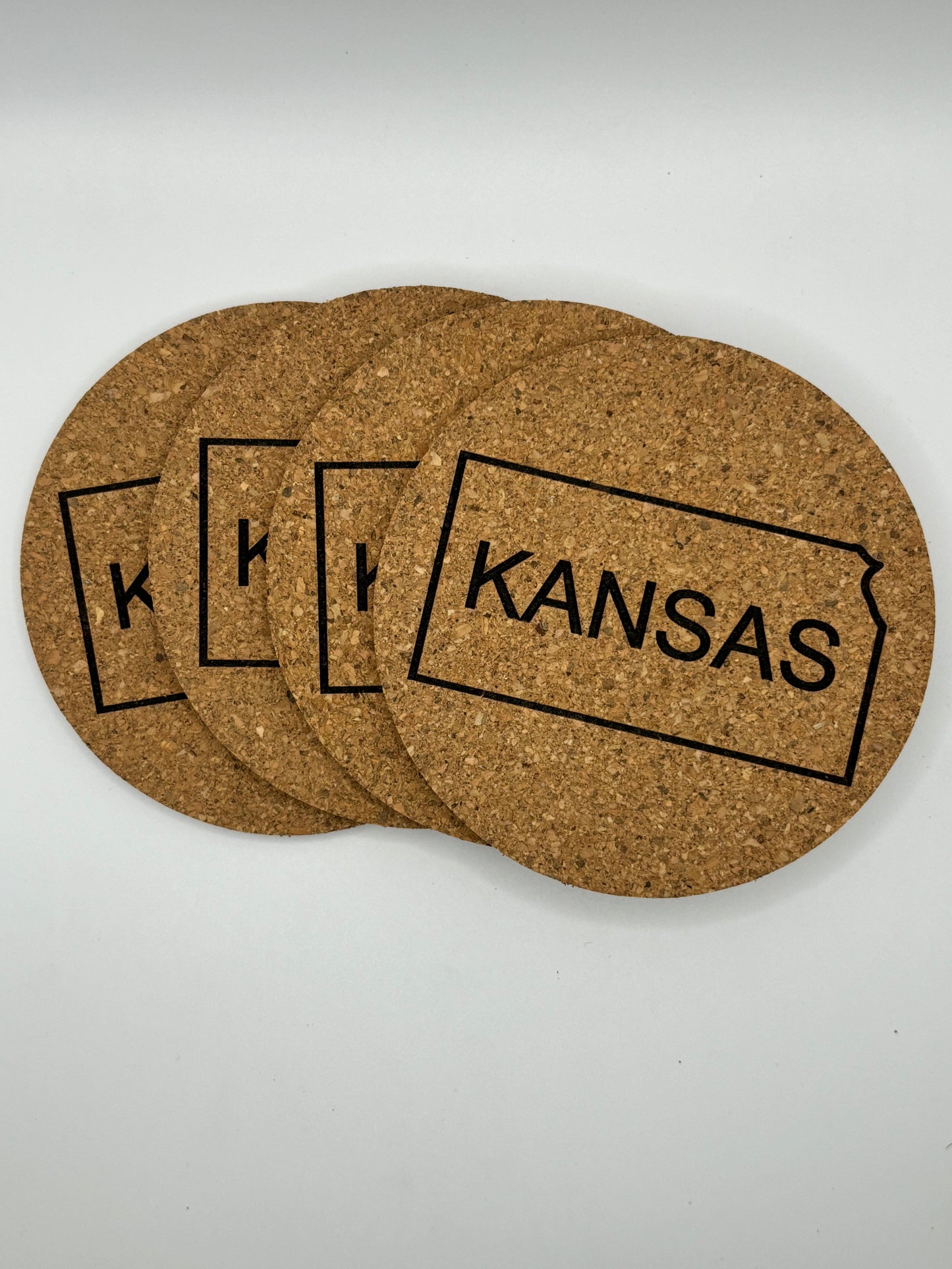 Kansas Themed Cork Coaster Set of 4