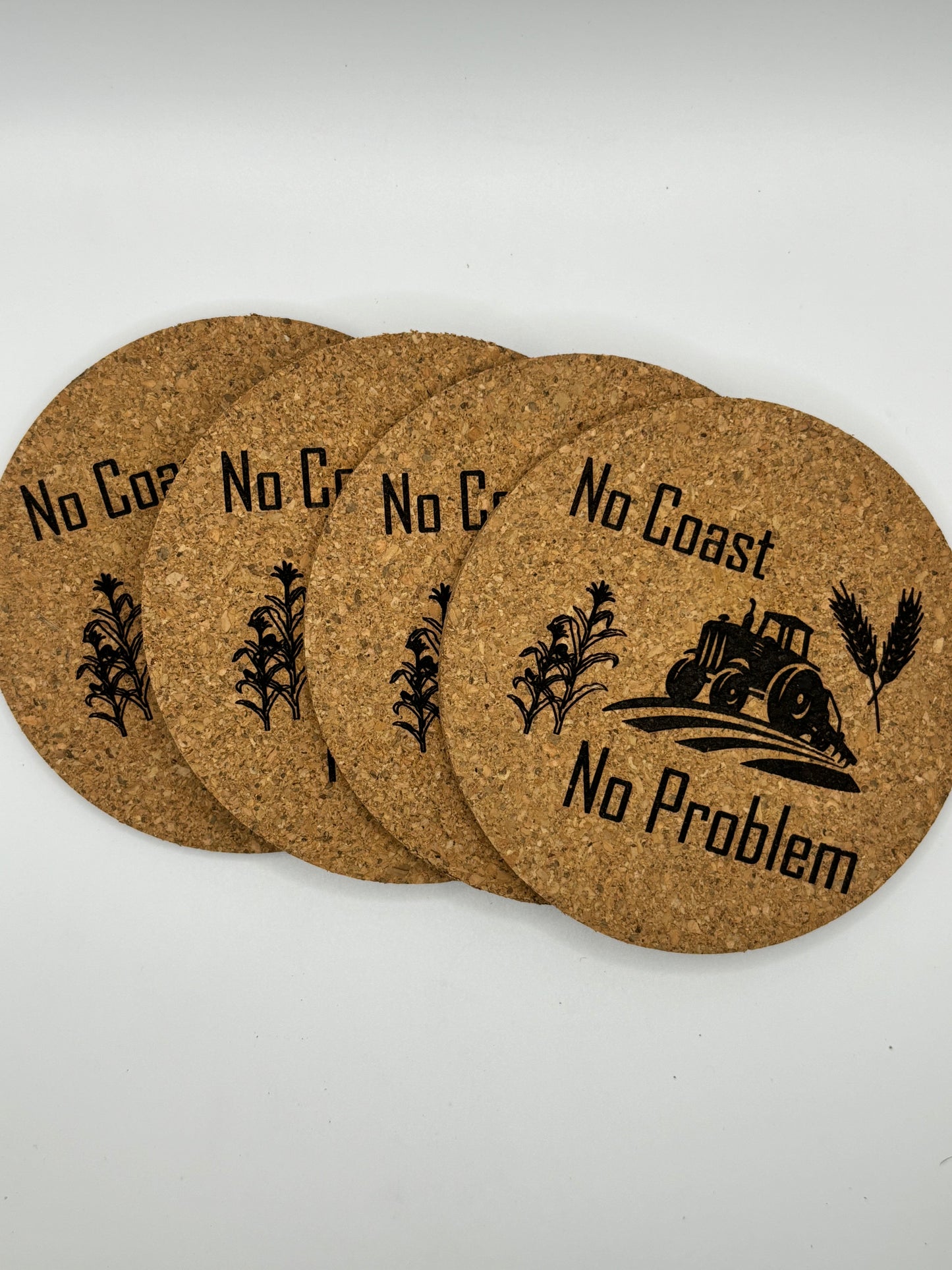 Kansas Themed Cork Coaster Set of 4