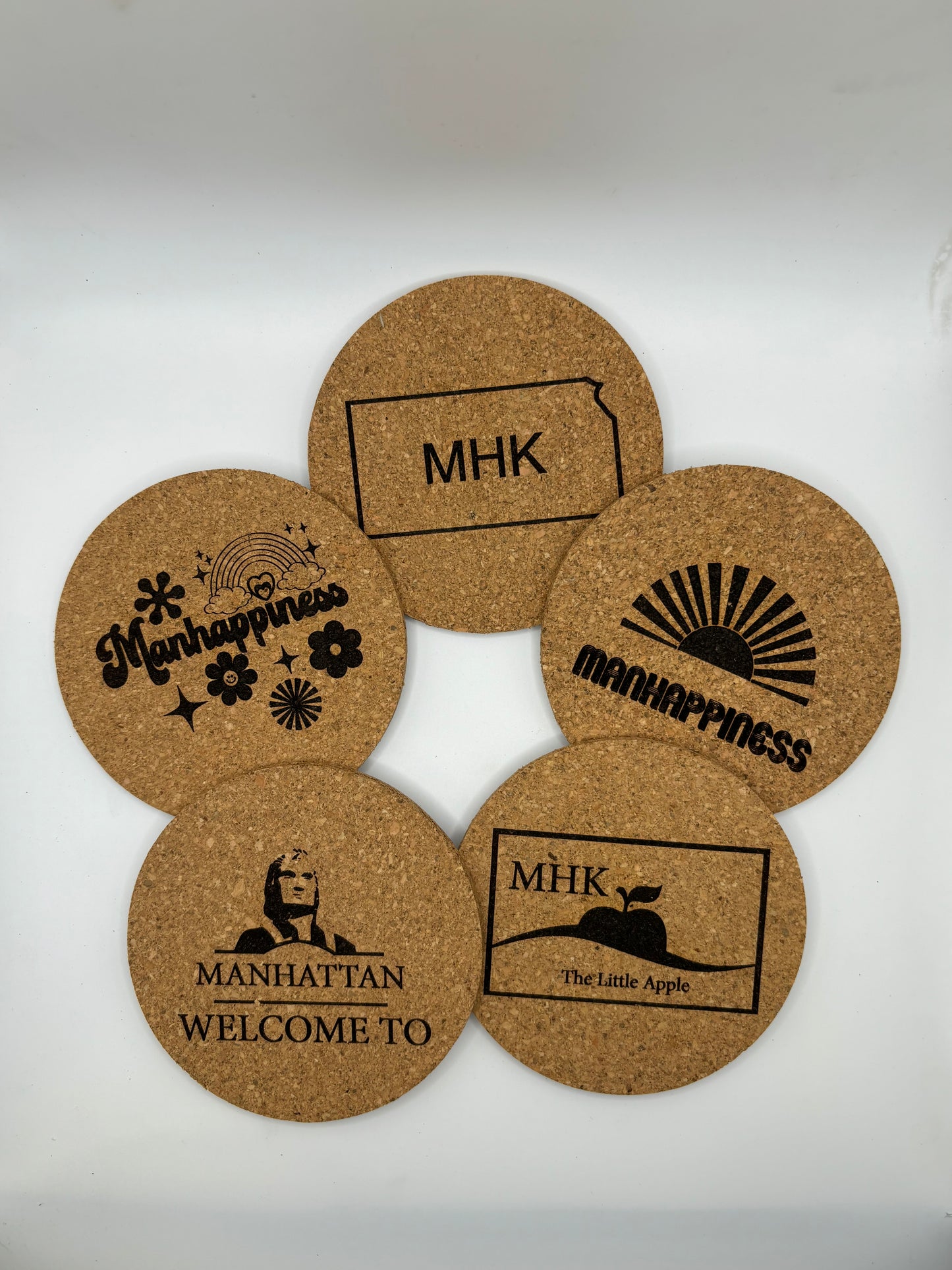 MHK Themed Cork Coaster Set of 4