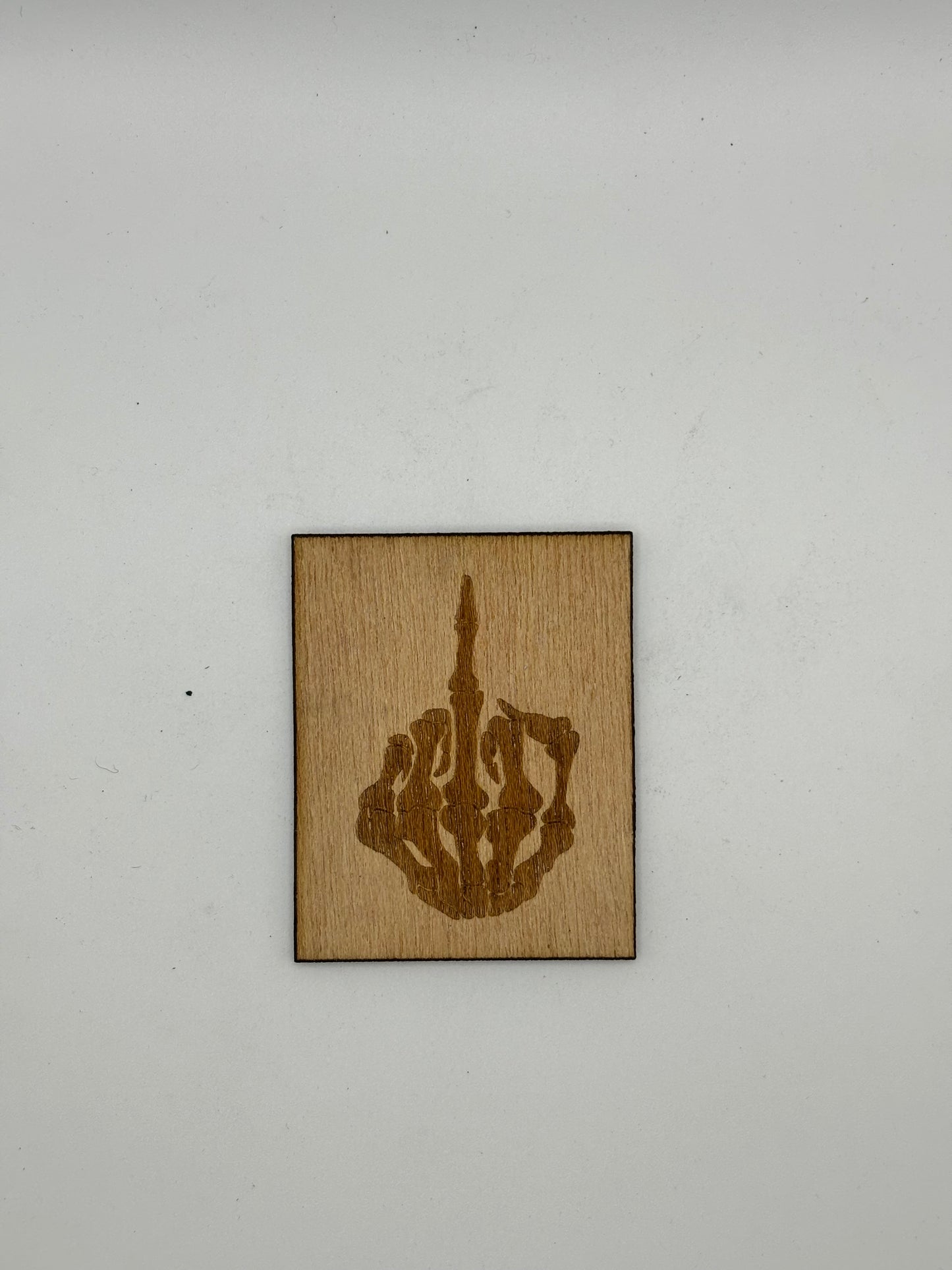 Skeleton Themed Wood Magnet