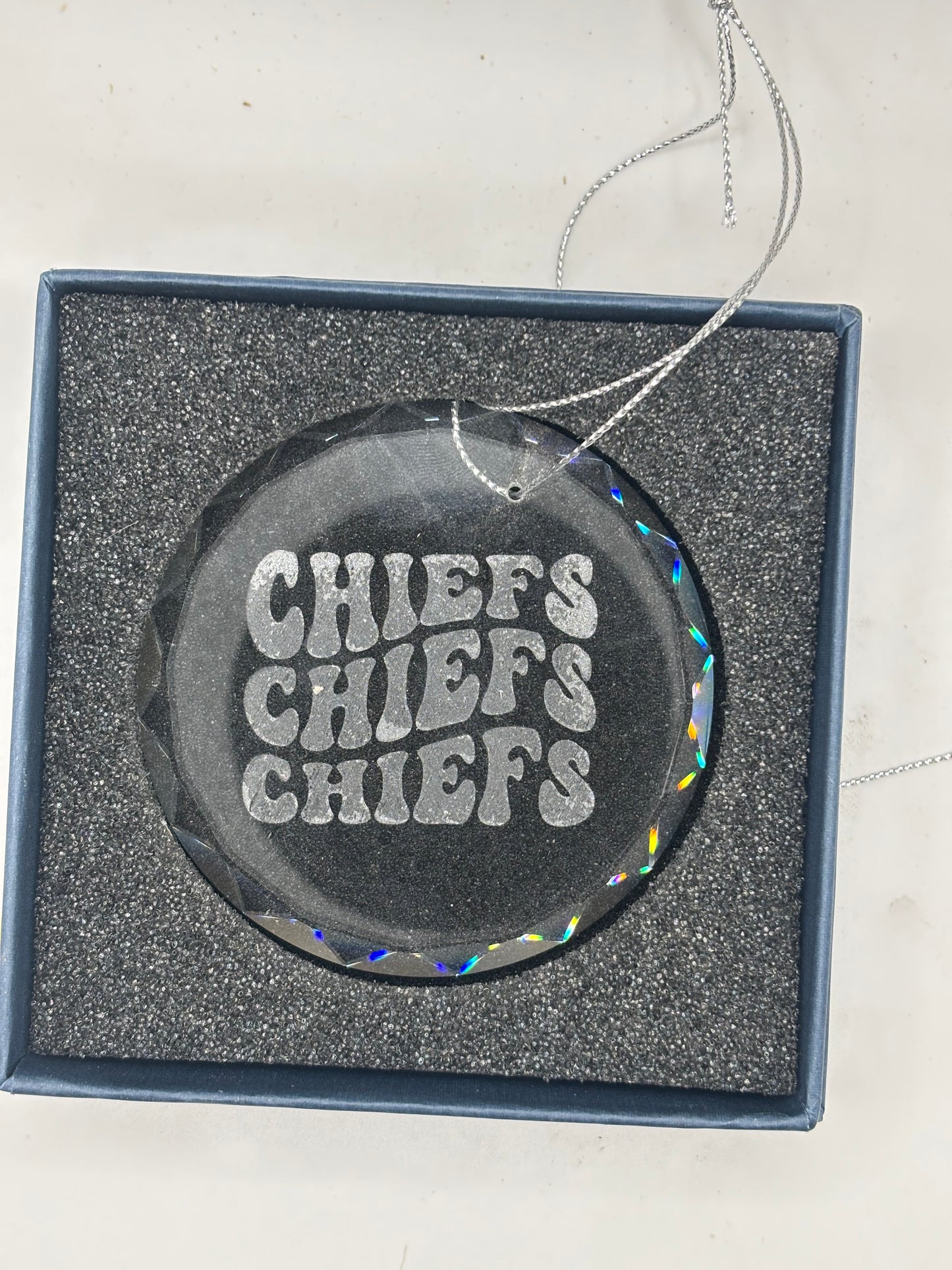 Chiefs Glass Ornament