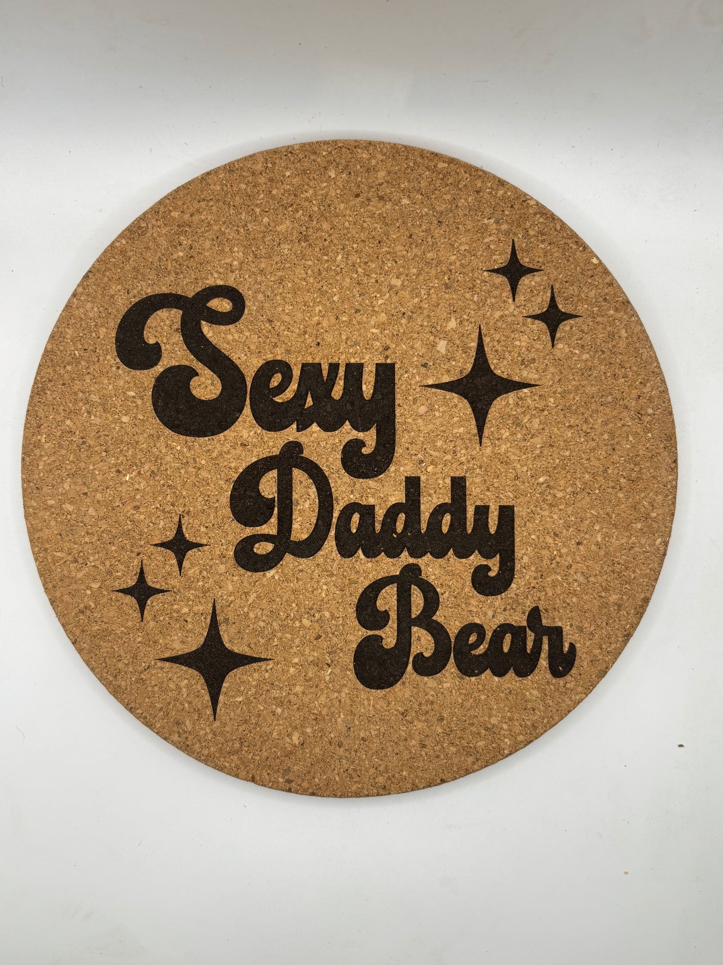 Sexy Daddy Bear 7.5" Cork Trivet