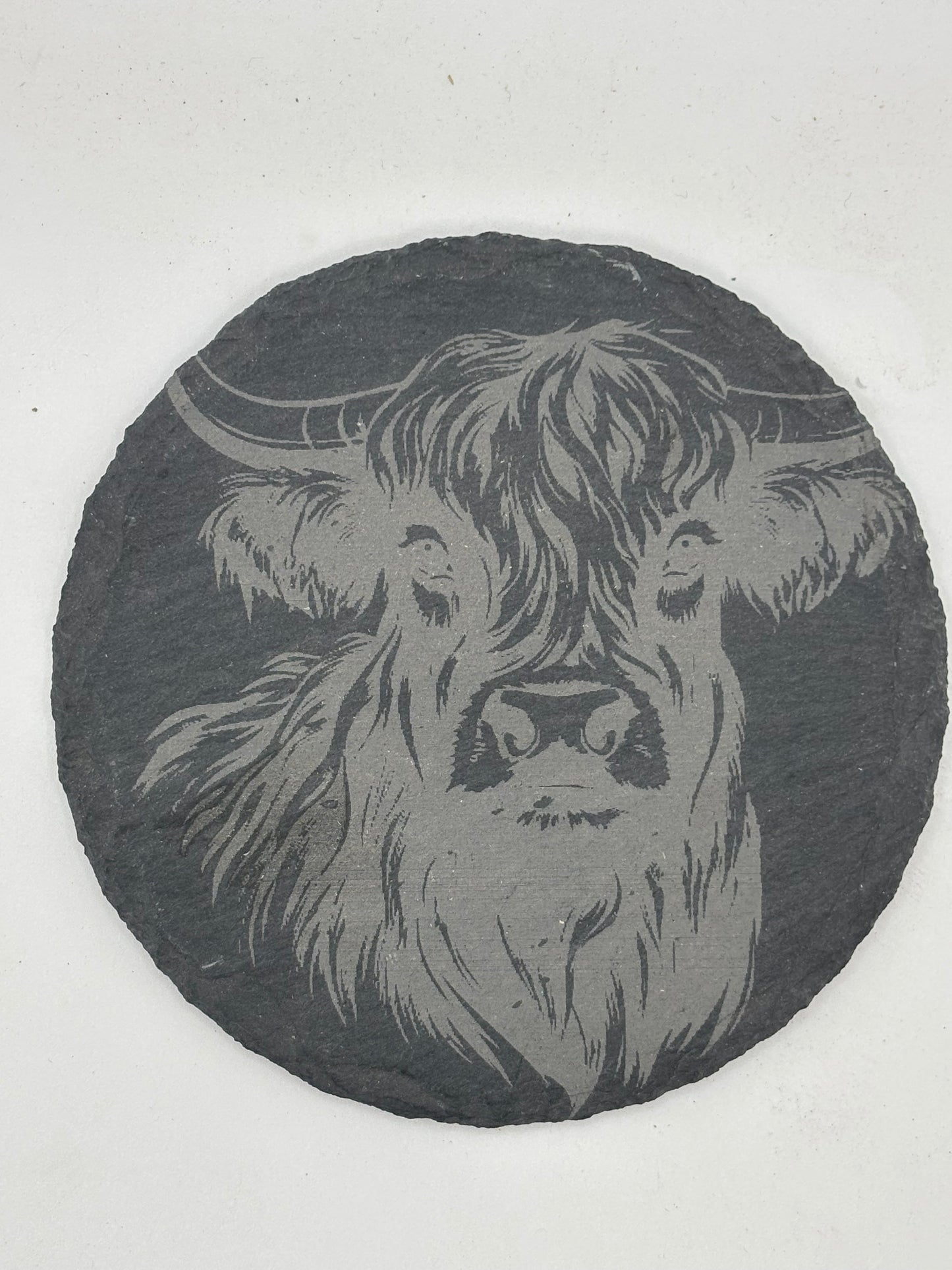 Highland Cow Slate Coasters (Set of 4)