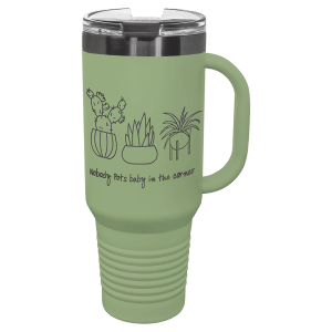 Polar Camel 40 oz. Travel Mug with Handle, Straw Included