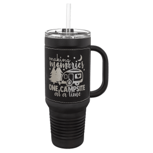 Polar Camel 40 oz. Leatherette Black Tumbler