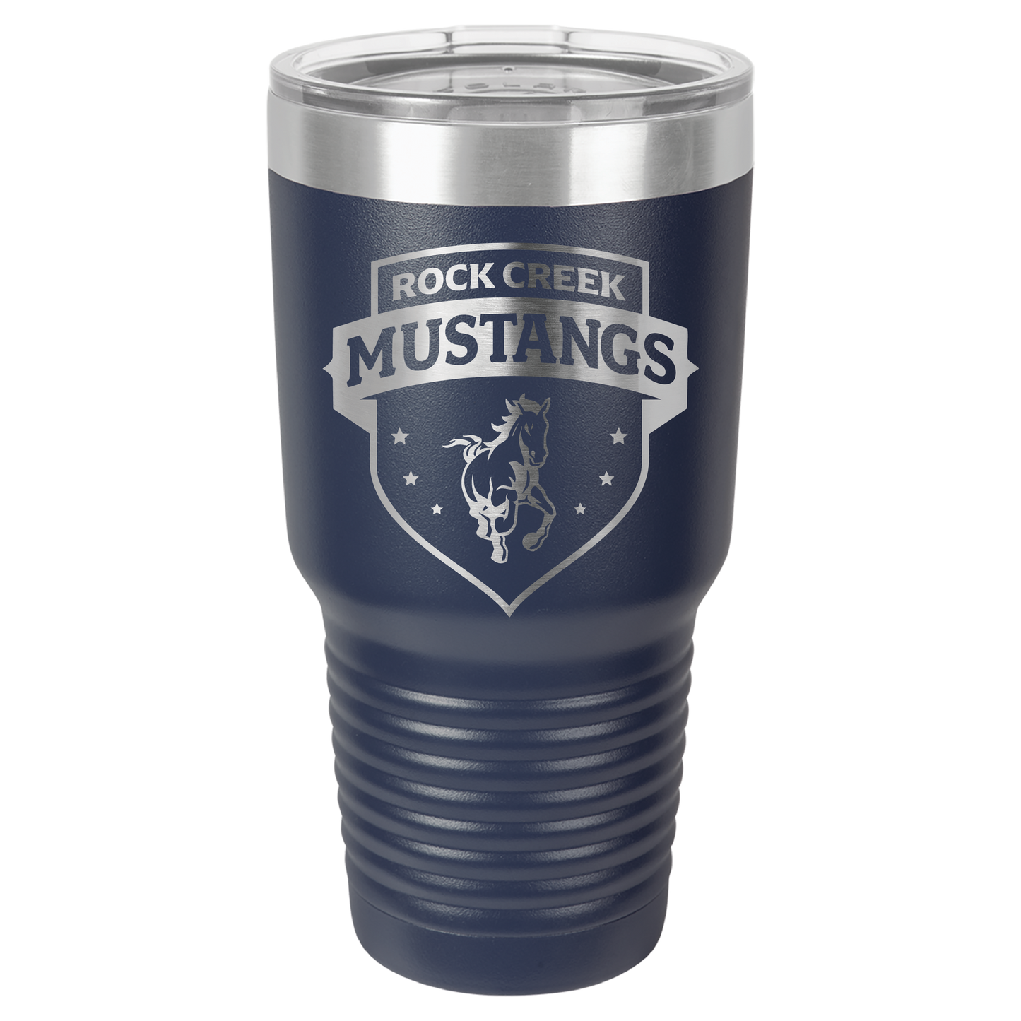 Rock Creek Mustangs Shield Tumbler - Click for all color/size options