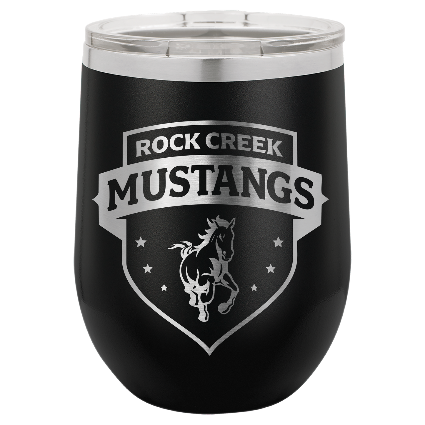 Rock Creek Mustangs Shield Tumbler - Click for all color/size options