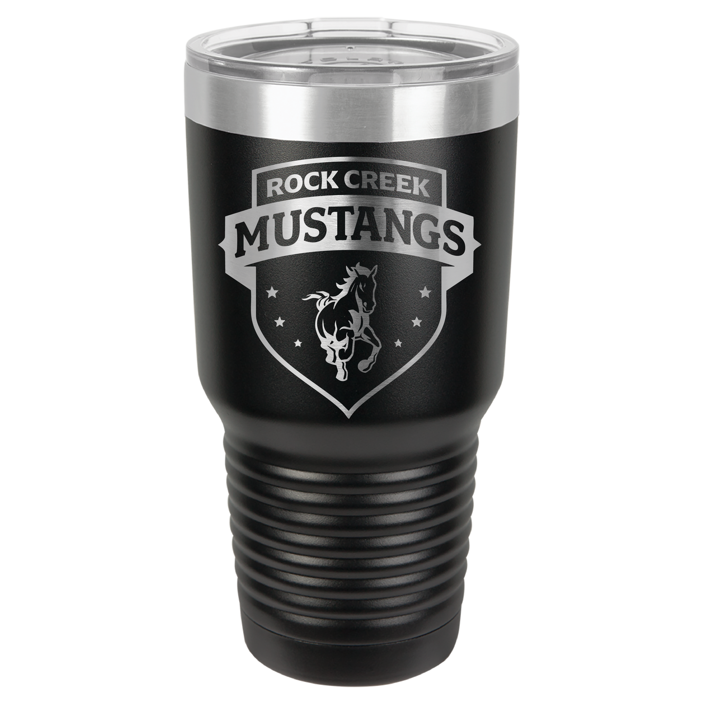 Rock Creek Mustangs Shield Tumbler - Click for all color/size options