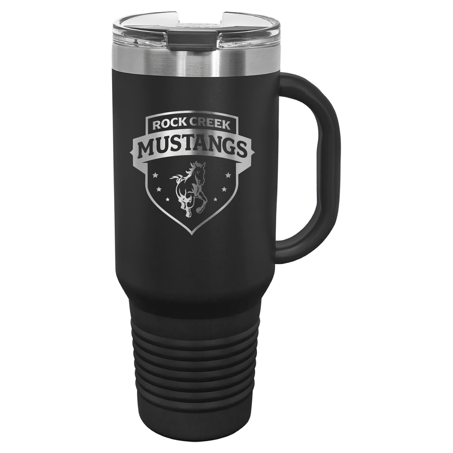 Rock Creek Mustangs Shield Tumbler - Click for all color/size options