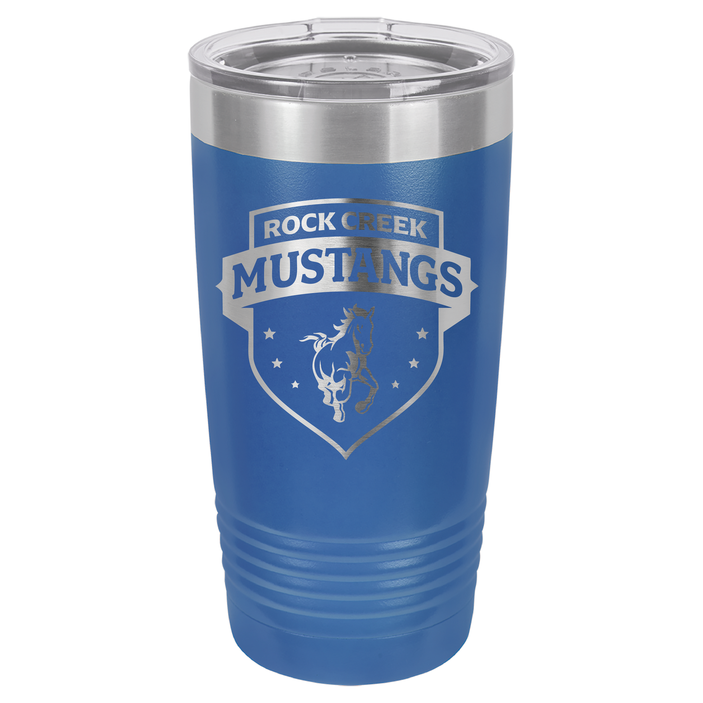 Rock Creek Mustangs Shield Tumbler - Click for all color/size options