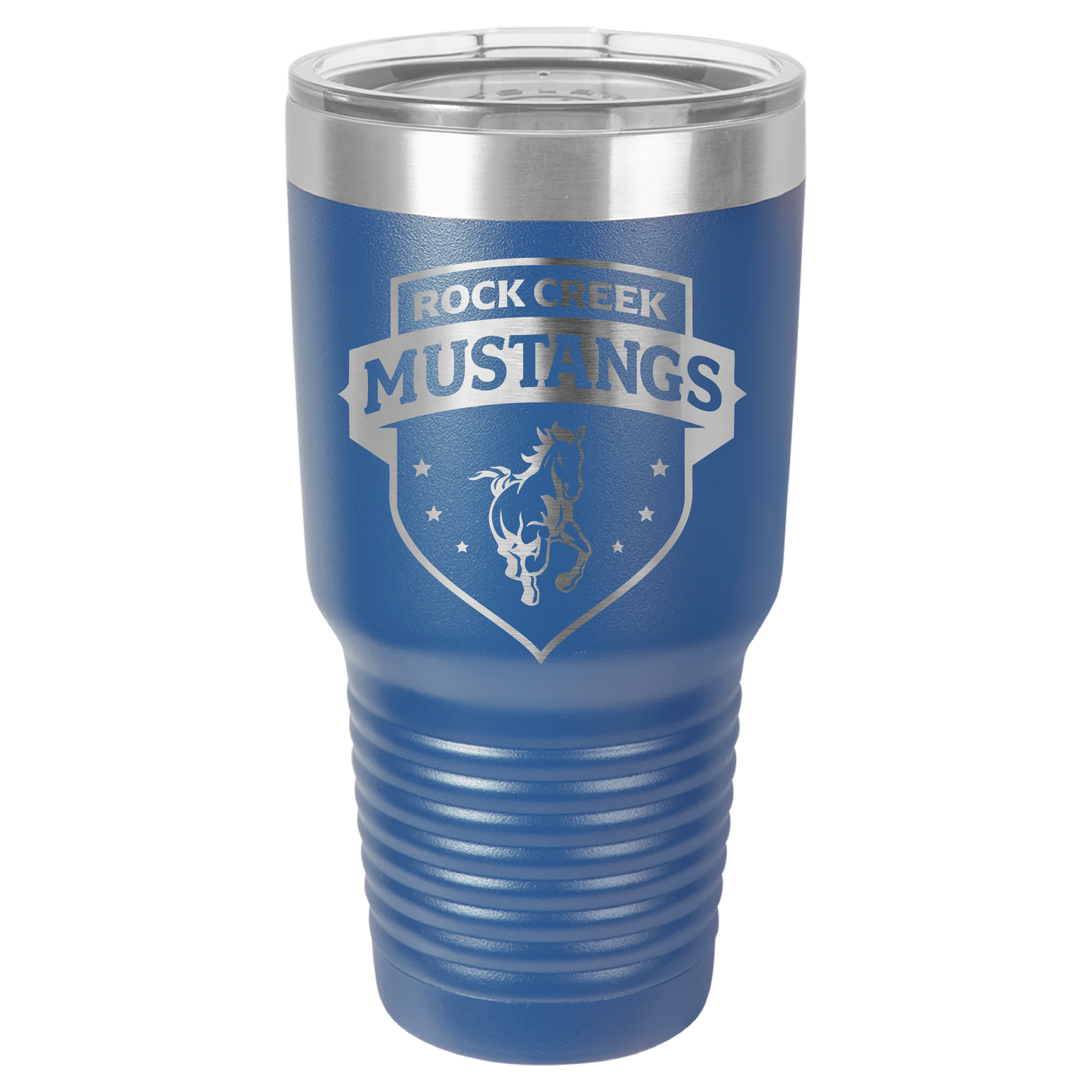 Rock Creek Mustangs Shield Tumbler - Click for all color/size options