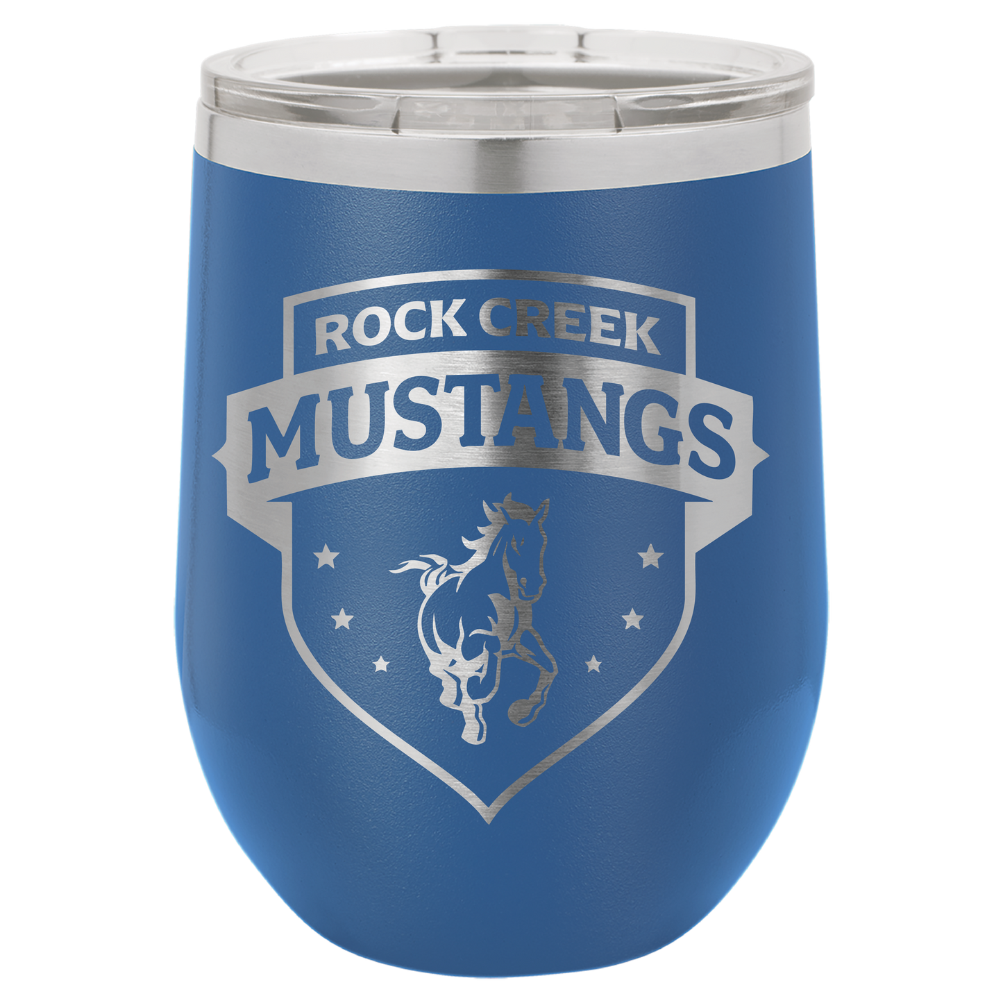 Rock Creek Mustangs Shield Tumbler - Click for all color/size options