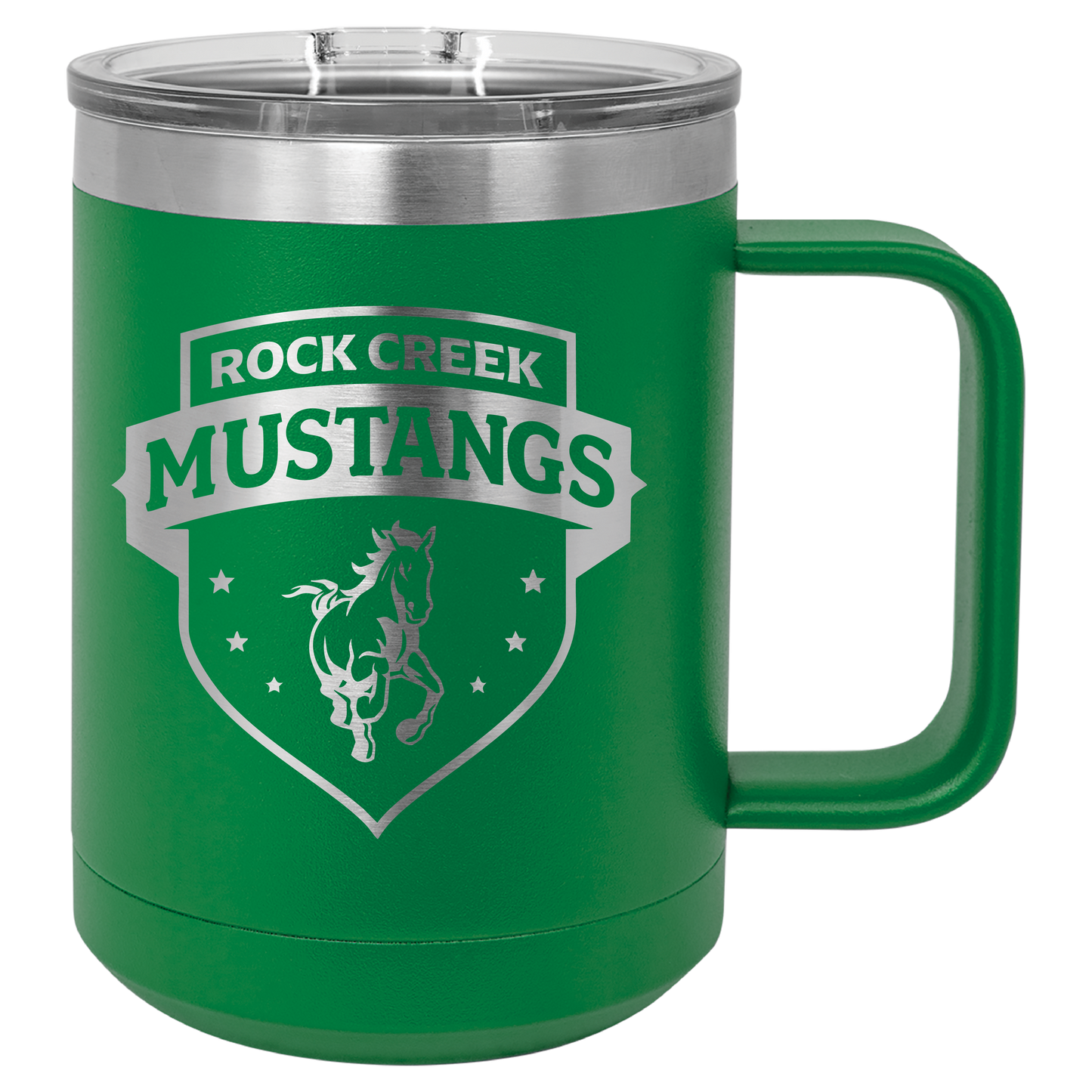 Rock Creek Mustangs Shield Tumbler - Click for all color/size options