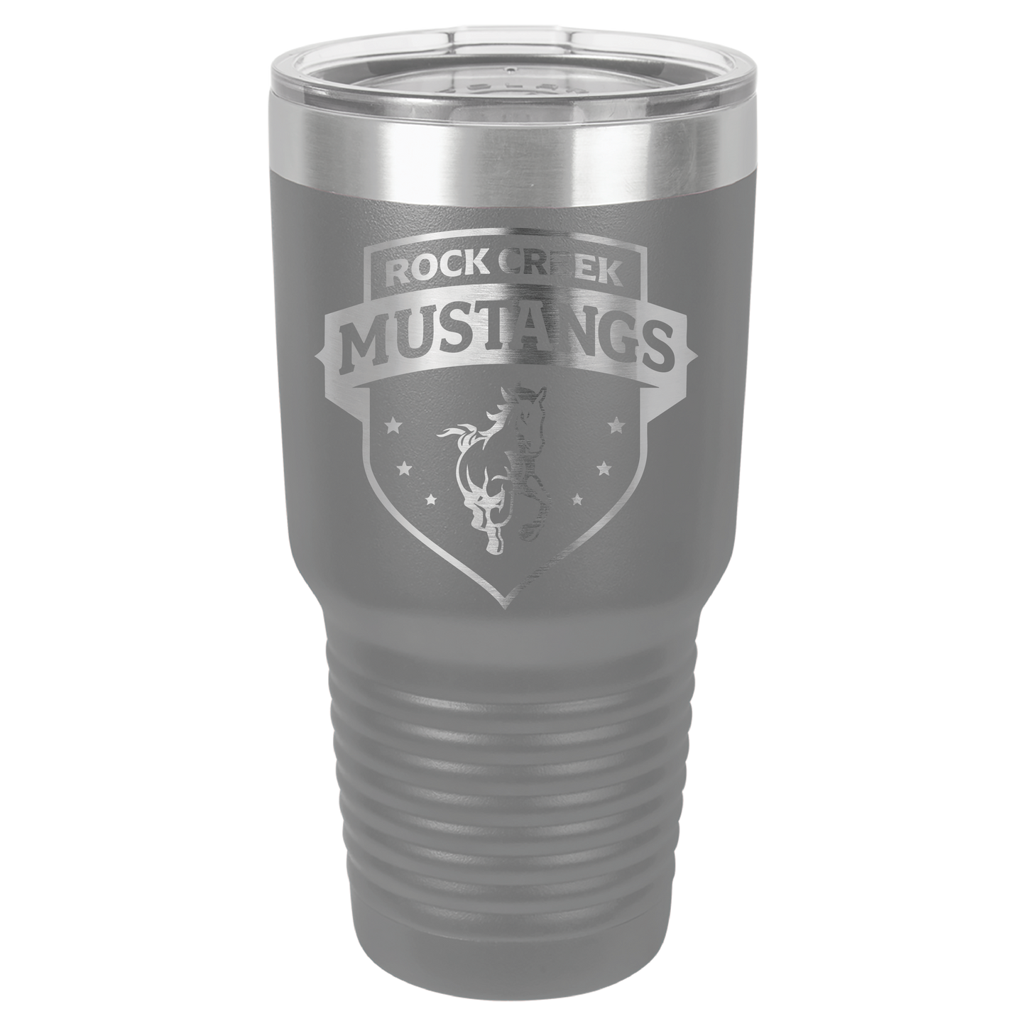 Rock Creek Mustangs Shield Tumbler - Click for all color/size options