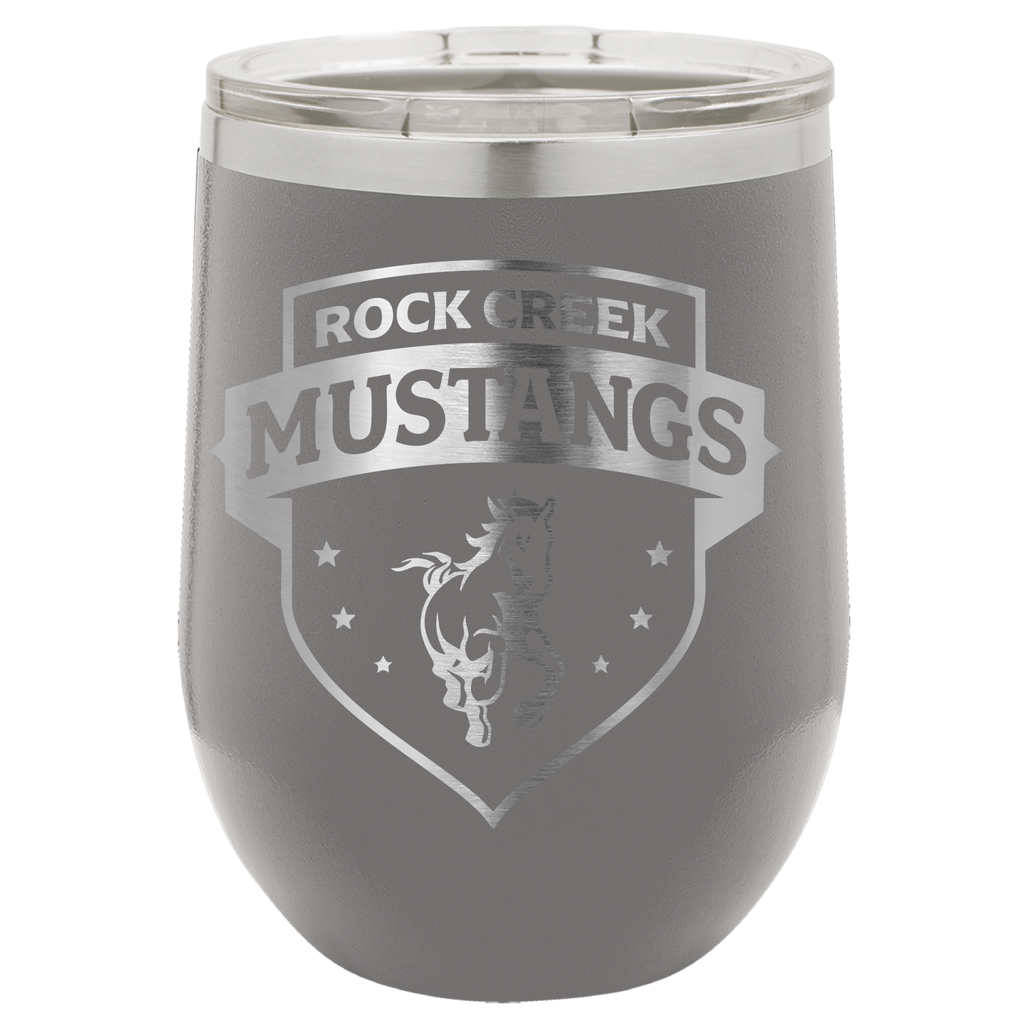 Rock Creek Mustangs Shield Tumbler - Click for all color/size options