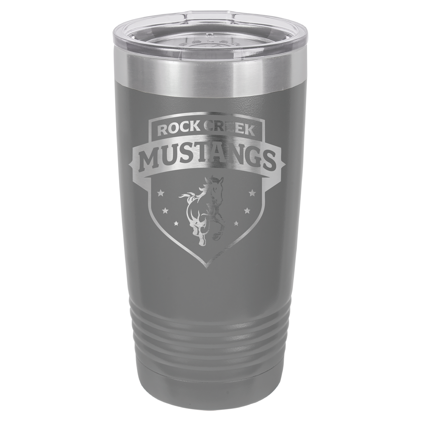 Rock Creek Mustangs Shield Tumbler - Click for all color/size options