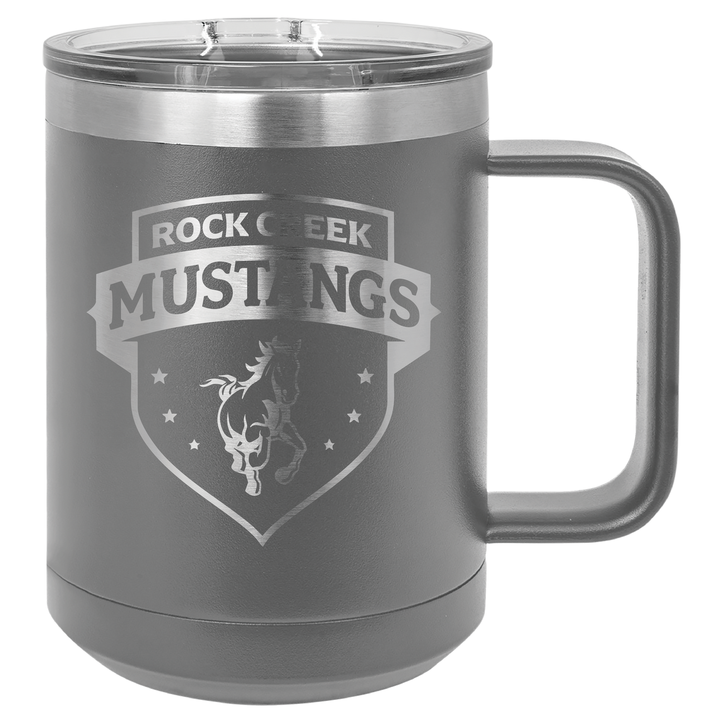 Rock Creek Mustangs Shield Tumbler - Click for all color/size options