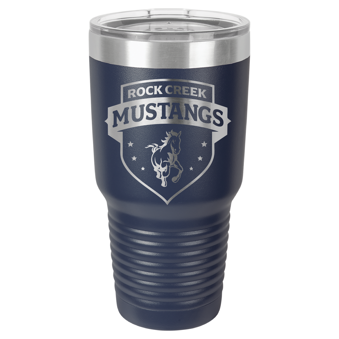 Rock Creek Mustangs Shield Tumbler - Click for all color/size options