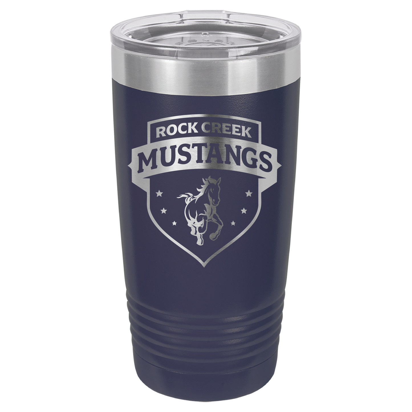 Rock Creek Mustangs Shield Tumbler - Click for all color/size options