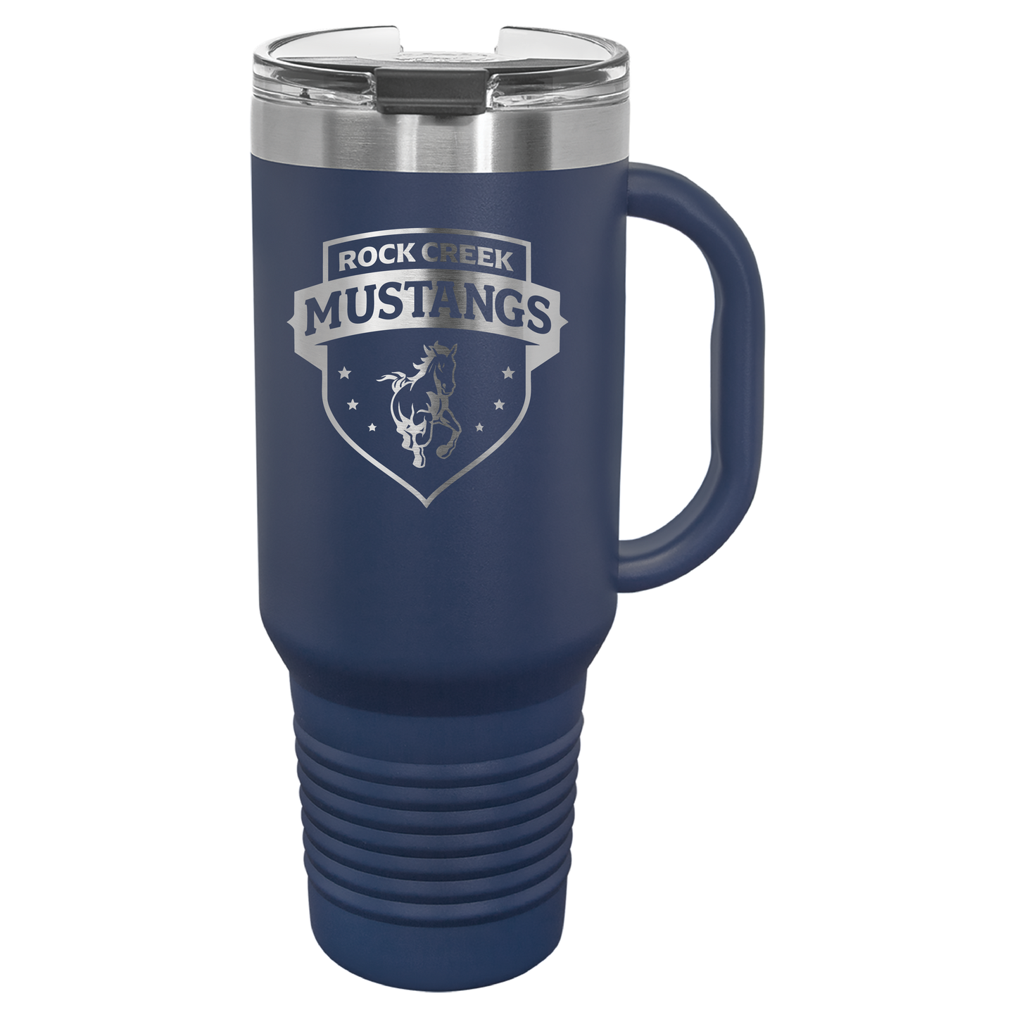 Rock Creek Mustangs Shield Tumbler - Click for all color/size options